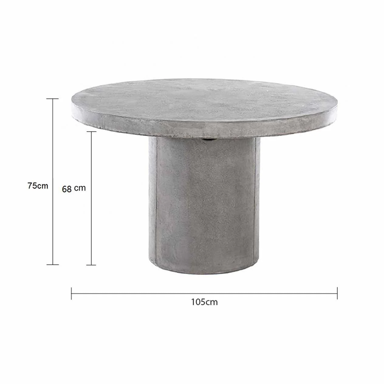 [Clearance] Last One Zen Outdoor Concrete Round Dining Table 105 cm at Moorabbin (MOR) VIC Store Only - Image 7