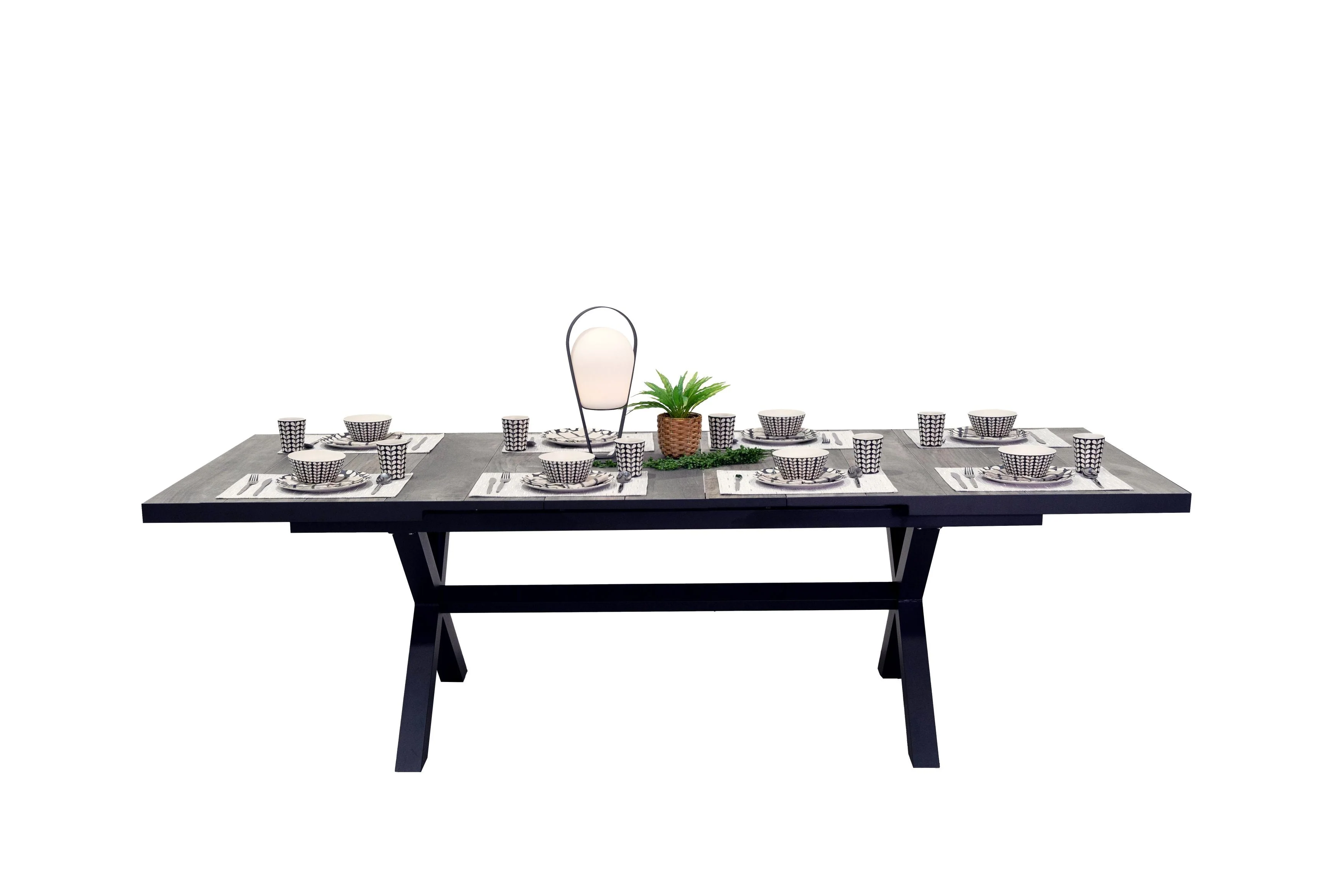 [Clearance] Last Two Clifton Outdoor Ceramic Extension Dining Table 161/201 cm at Moorabbin (MOR) VIC Store Only - Image 3
