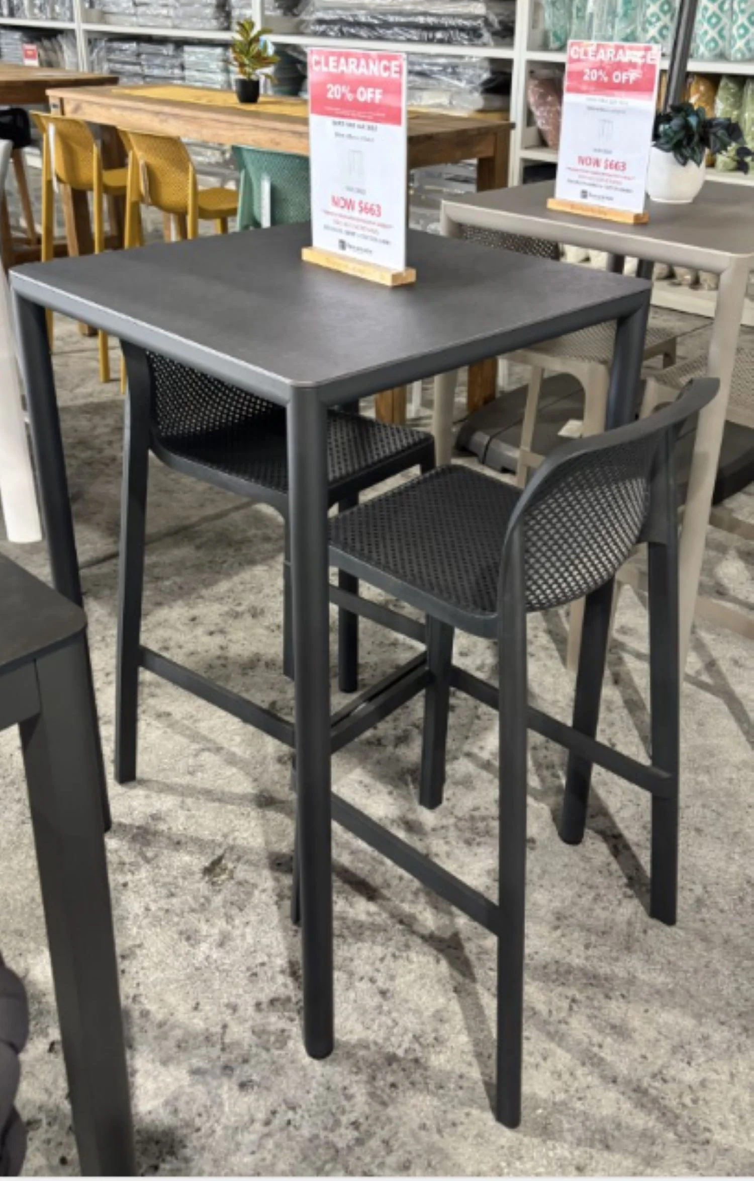[Clearance] Last Two Nardi Piave Aluminium Outdoor Bar Table 69 cm at Moorabbin (MOR) VIC Store Only - Image 2