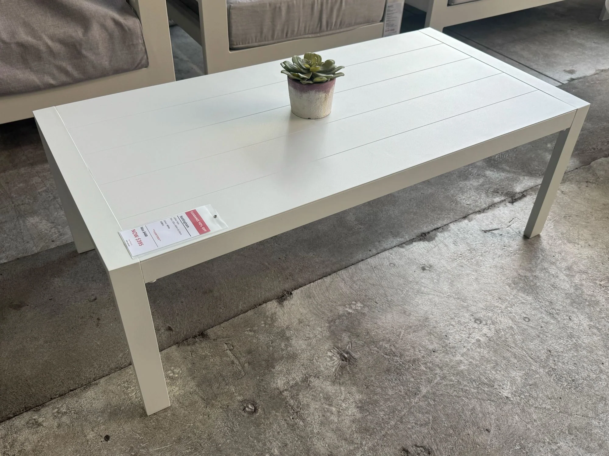 [Clearance] Last Two Nottingham Outdoor Aluminium Coffee Table at Moorabbin (MOR) VIC Store Only