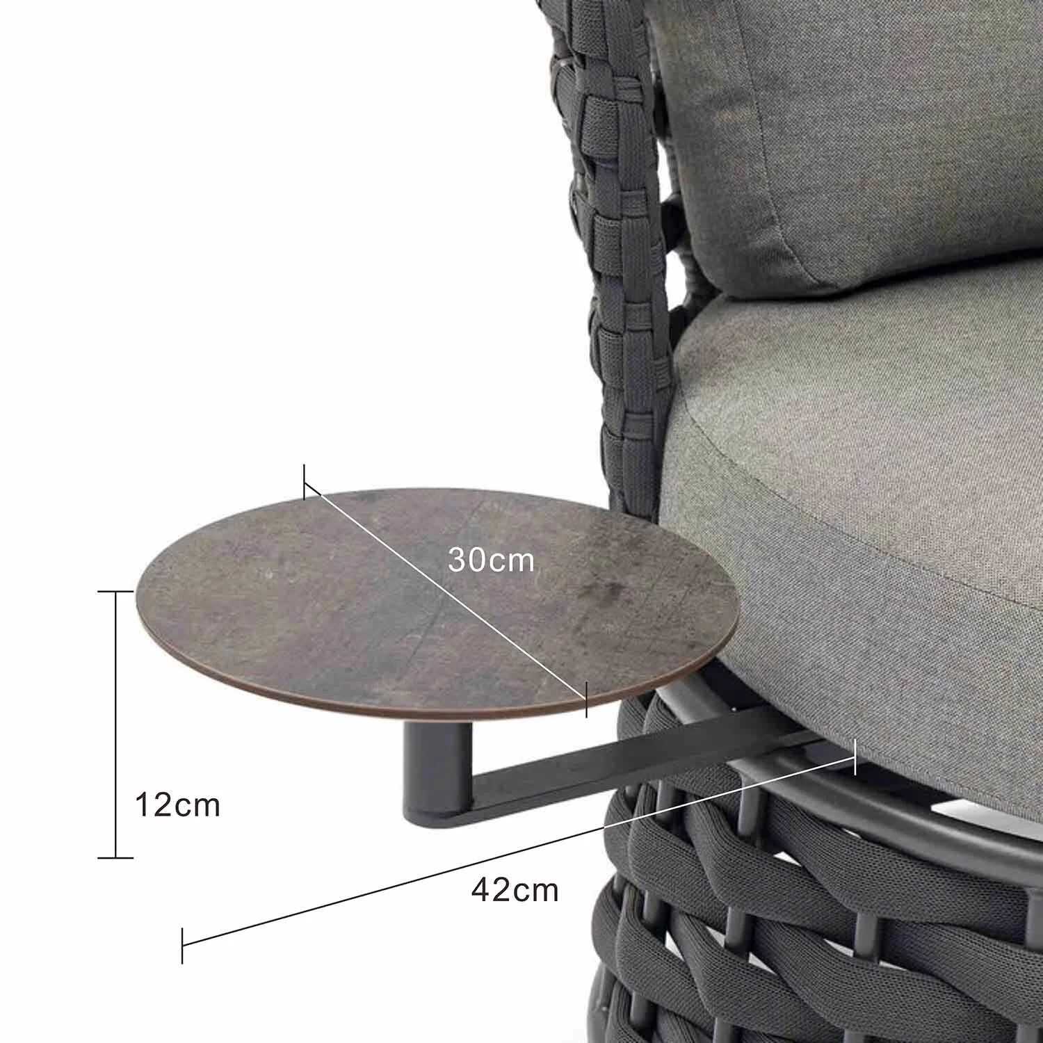 Lawson Aluminium Outdoor Round Side Table - Image 7
