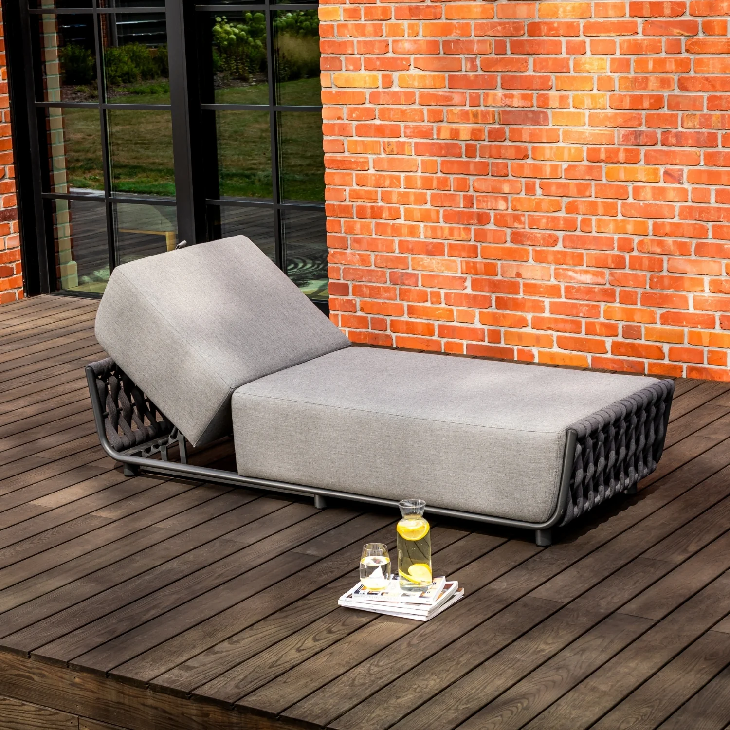 Lawson Outdoor Rope Sun Lounger - Image 4