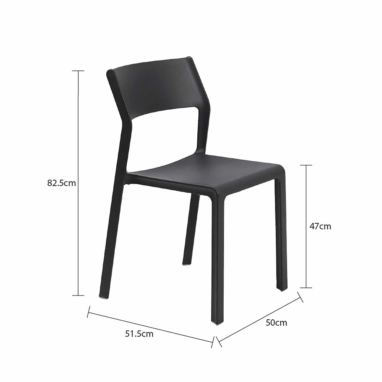 [Clearance] Nardi Trill Outdoor Resin Dining Armless Chair at Brisbane (BNE) QLD Warehouse Only - Image 7
