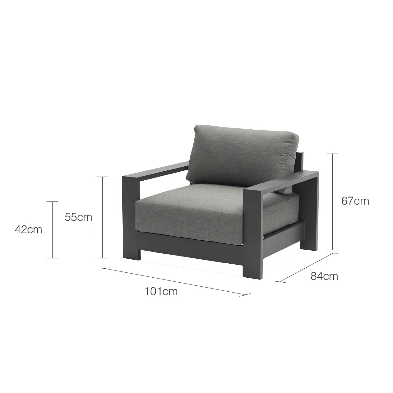 [Clearance] Skyline Outdoor Aluminium Armchair at Alexandria (ALX) NSW Store Only - Image 3