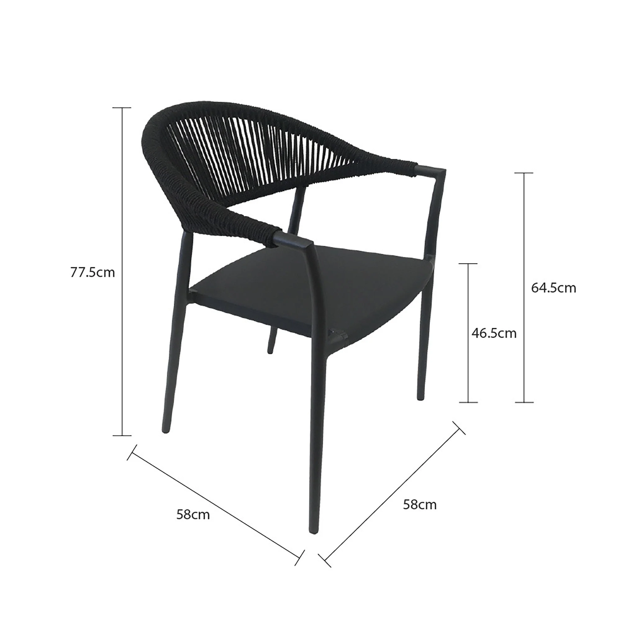[Clearance] Windsor Outdoor Aluminium Dining Chair at Brisbane (BNE) QLD Warehouse Only - Image 12