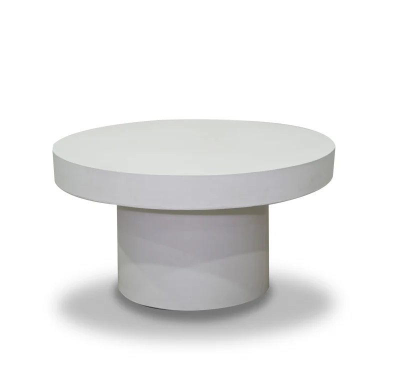 Zen Round Outdoor Concrete Round Coffee Table 90 cm - Image 5