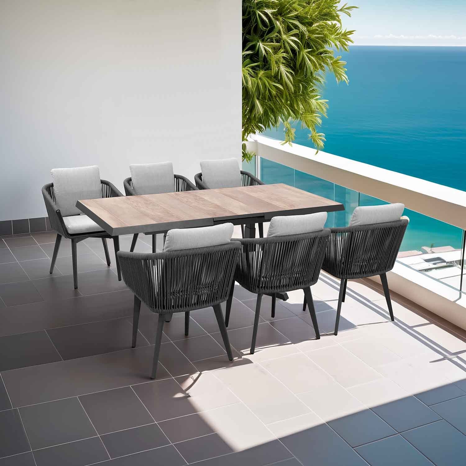 Clifton Pop Up Table Truro Chair Outdoor Dining Setting - Image 2