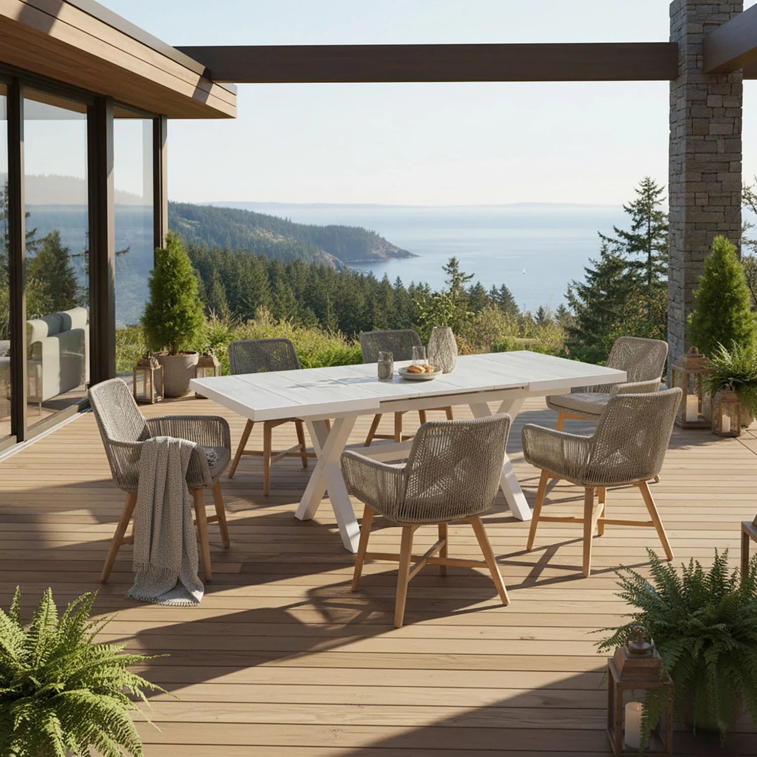 Clifton Table Armenia Chair Outdoor Dining Setting - Image 2
