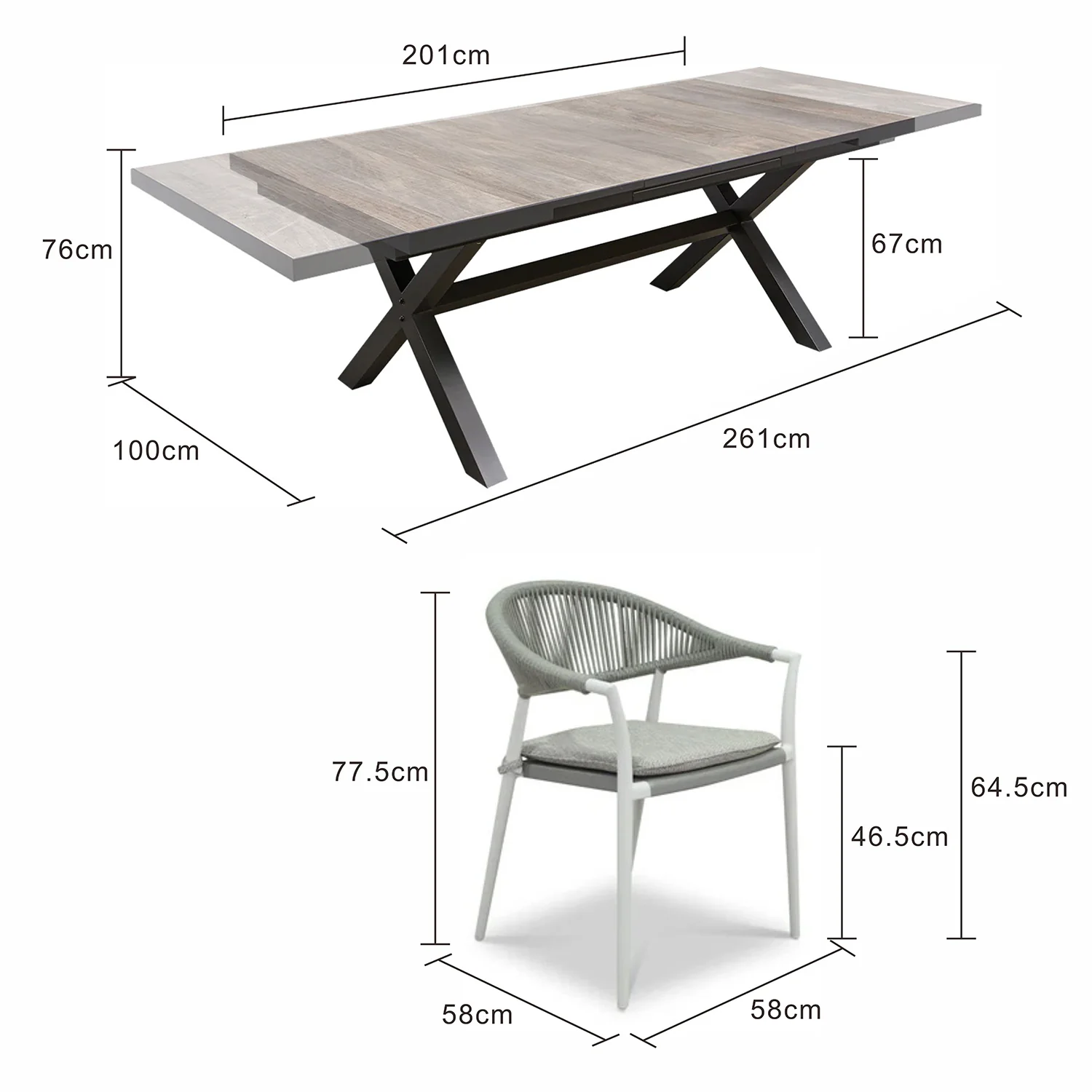 Clifton Table Windsor Chair Outdoor Dining Setting - Image 12