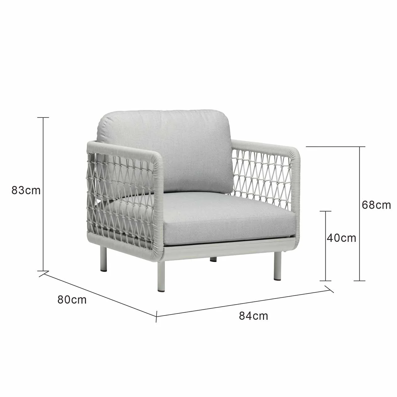 Colwood Outdoor Rope Armchair - Image 6