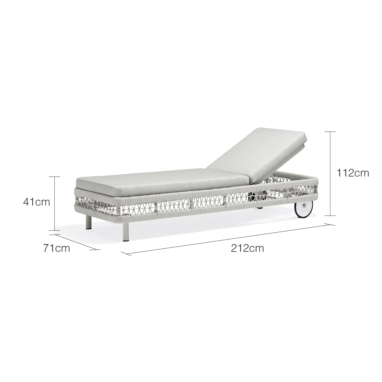 Colwood Outdoor Rope Sun Lounger - Image 3