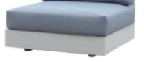 Como Outdoor Aluminium Ottoman