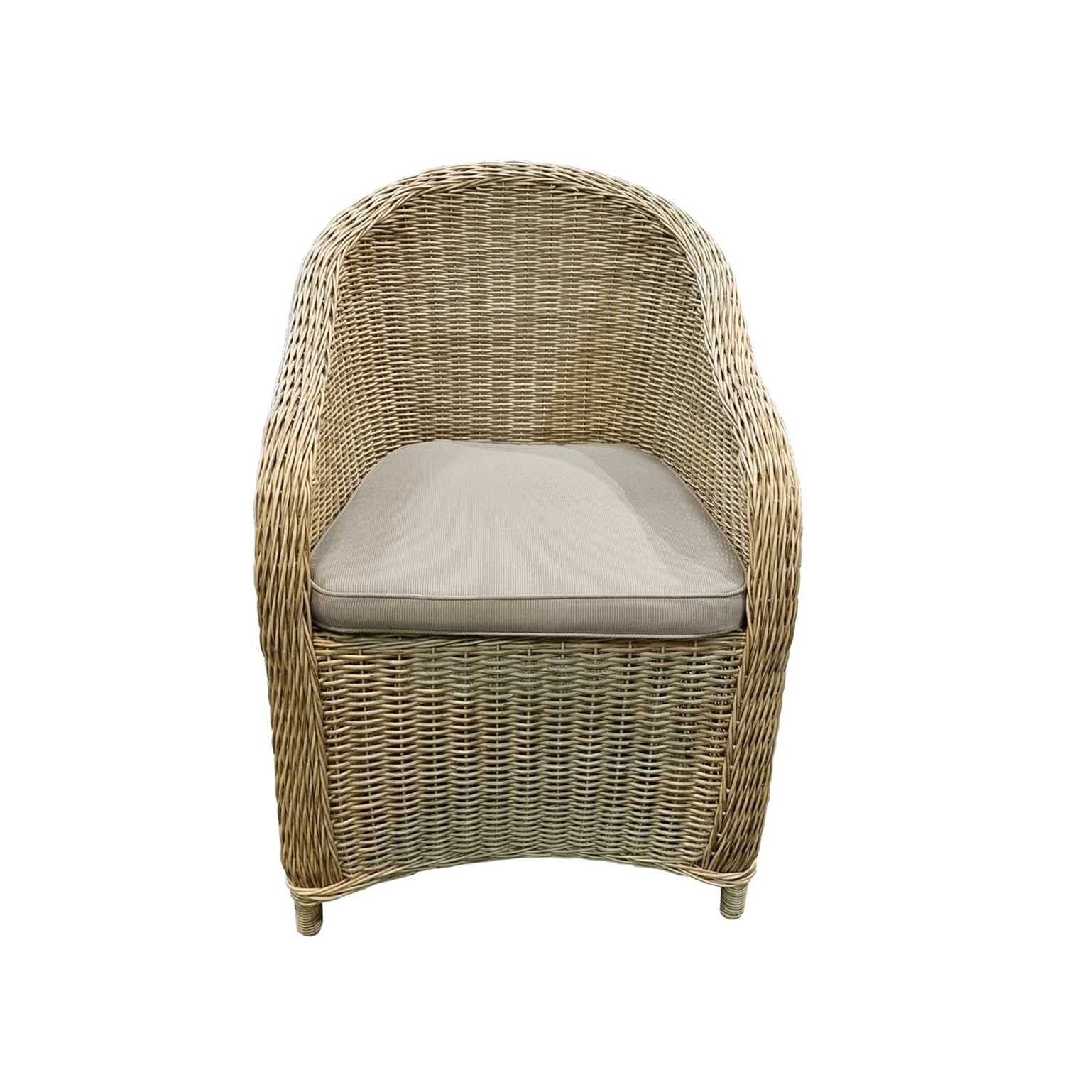 Durham Wicker Outdoor Dining Chair - Image 4