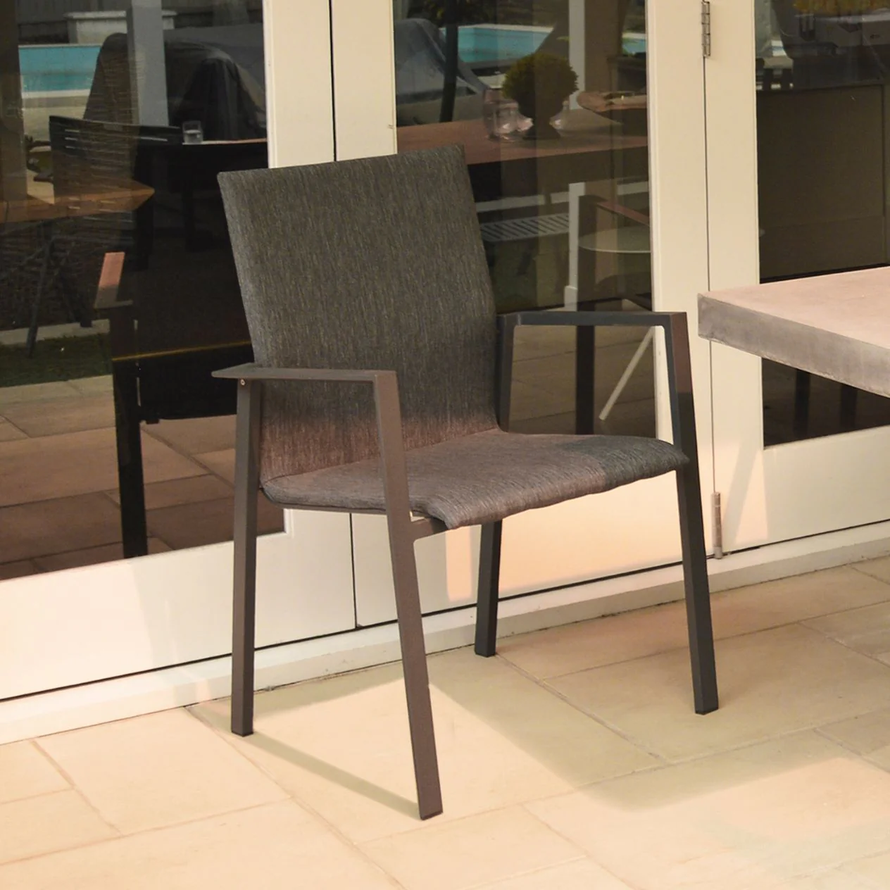 [Clearance] Eden Outdoor Aluminium Dining Chair at Alexandria (ALX) NSW Store Only - Image 2