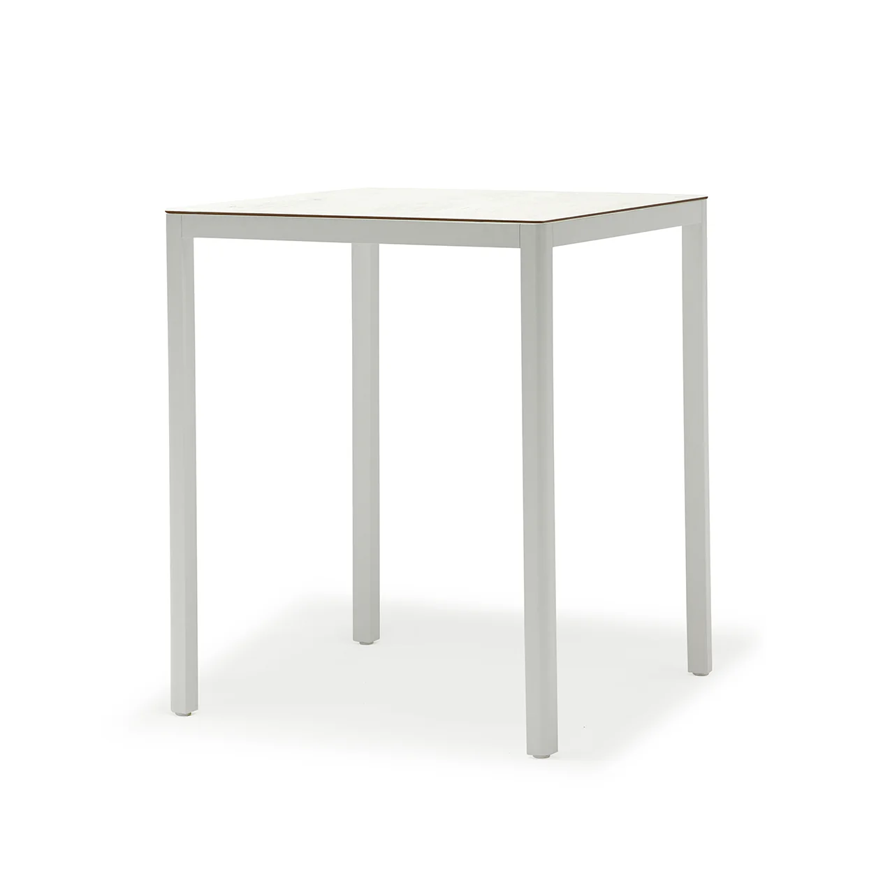 Ella Outdoor Aluminium Square Bar Table with Ceramic Glass Top 90 cm