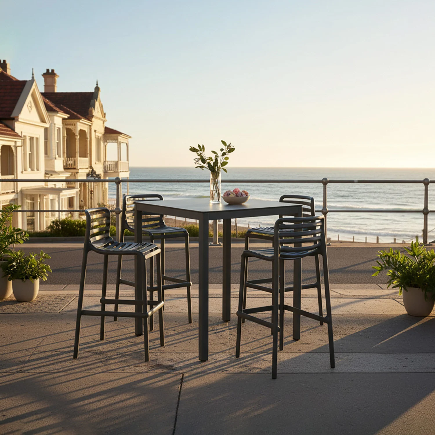 Ella Table Nardi Doga Stool Outdoor Bar Setting - Image 2