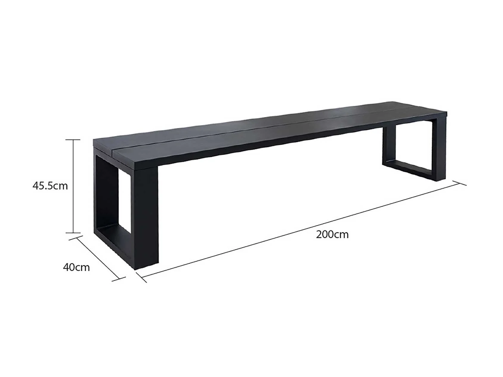 Fermo Outdoor Aluminium Bench 200 cm - Image 9