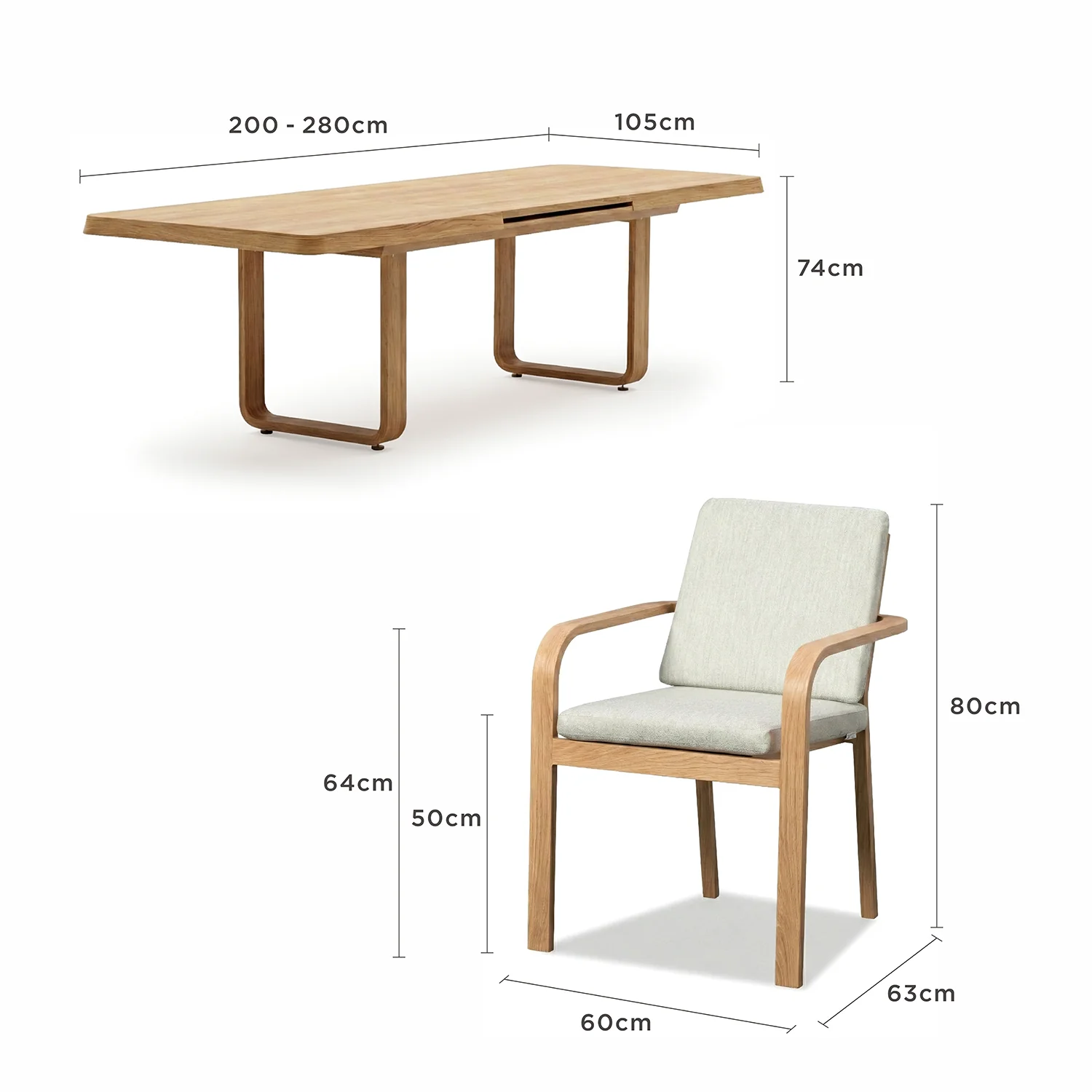 Genova 200/280 cm Table Genova Chair Aluminium Outdoor Dining Setting - Image 8