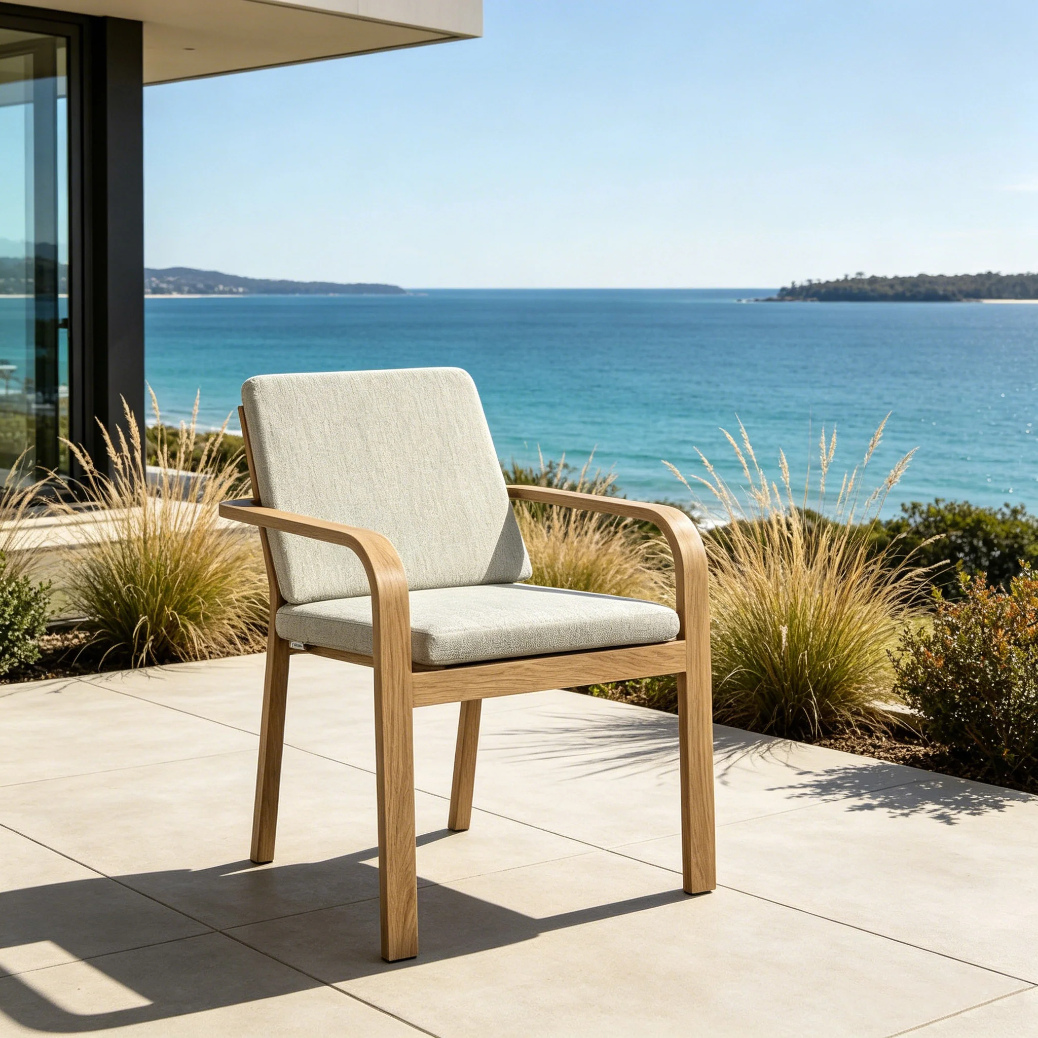 Genova Aluminium Outdoor Dining Chair - Image 2