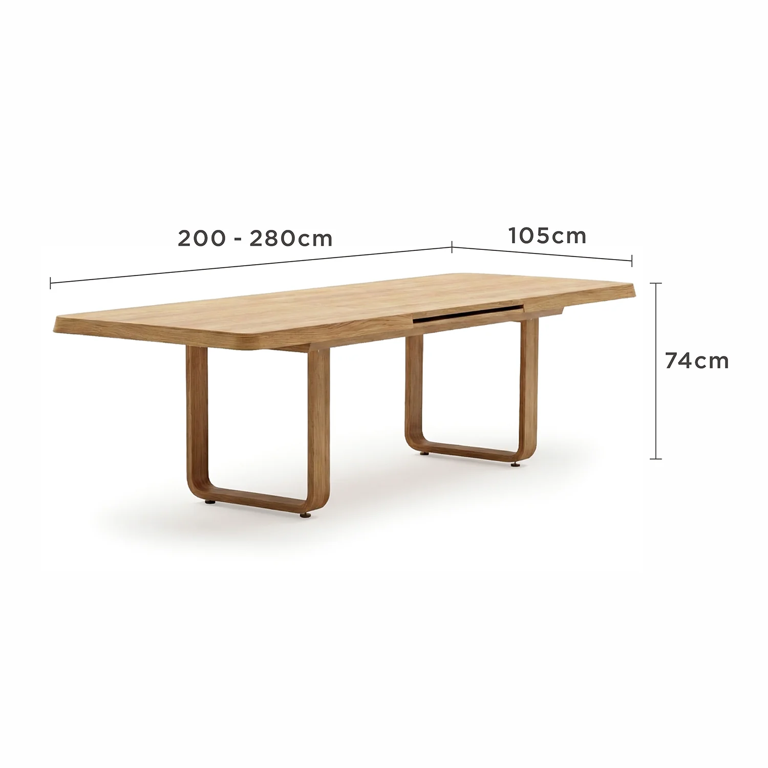 Genova Aluminium Outdoor Dining Table 200/280 cm - Image 5