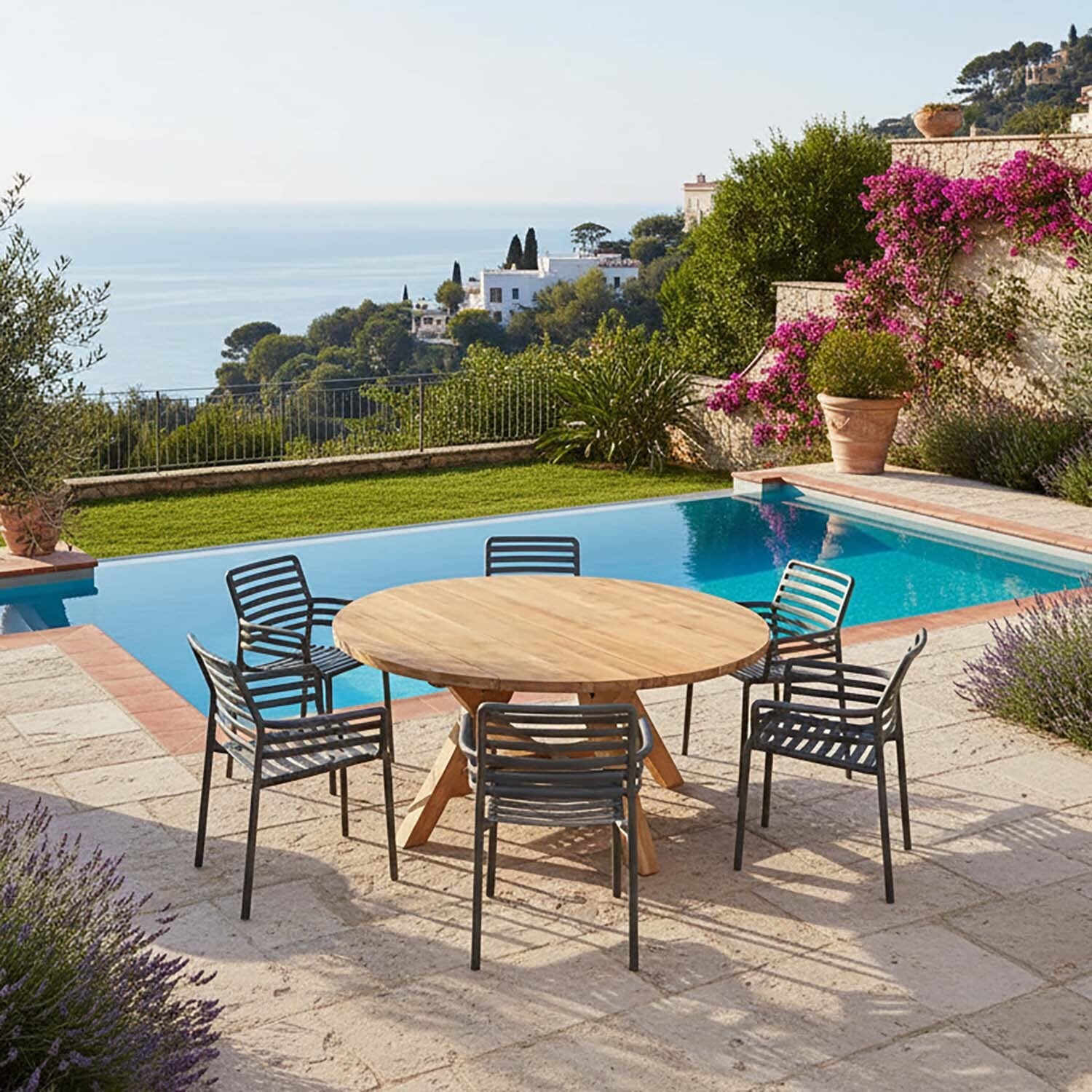 Grace Table Doga Dining Armchair Outdoor Dining Setting - Image 2