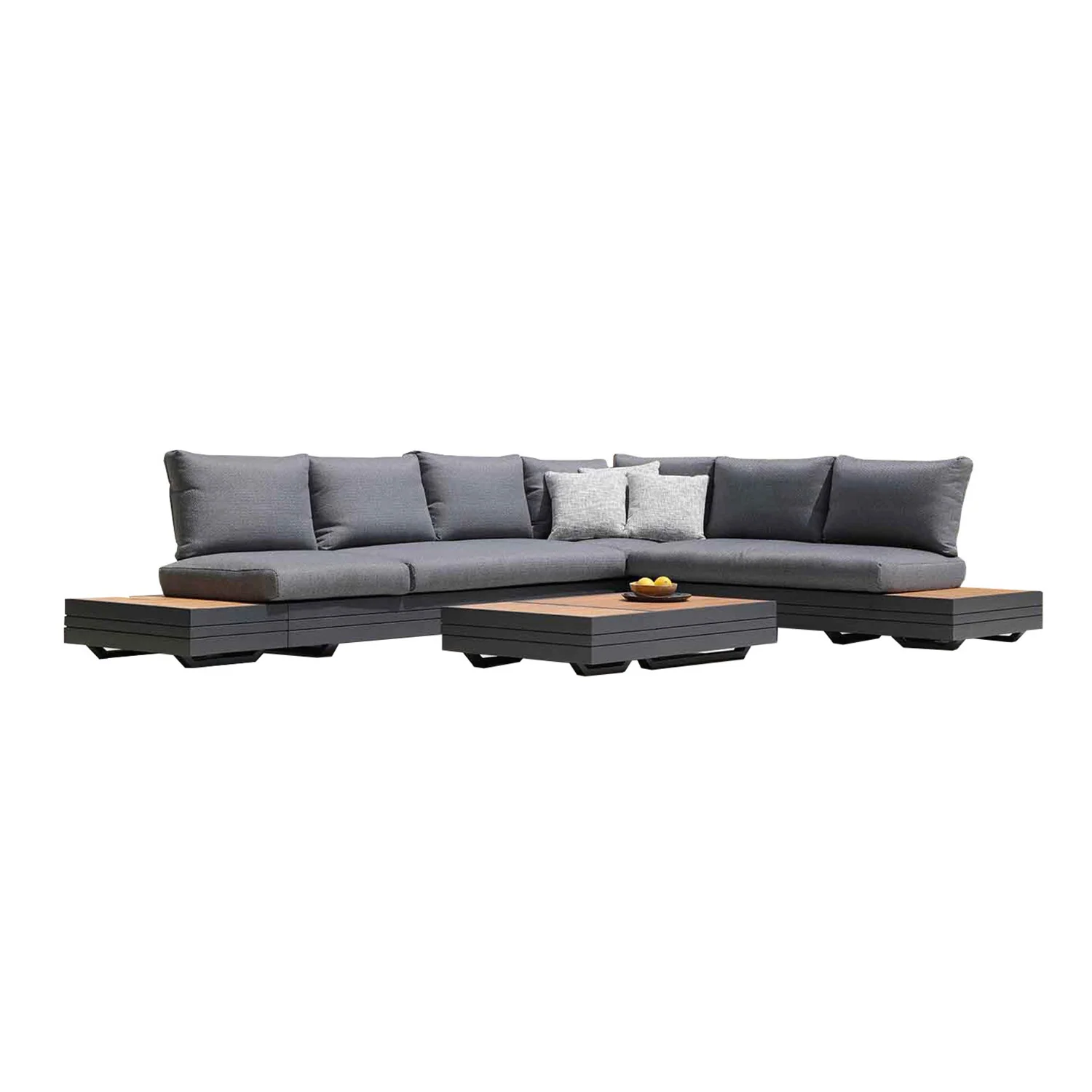 Hannover II 6 Seater Aluminium Outdoor Modular Lounge With Coffee Table - Image 3