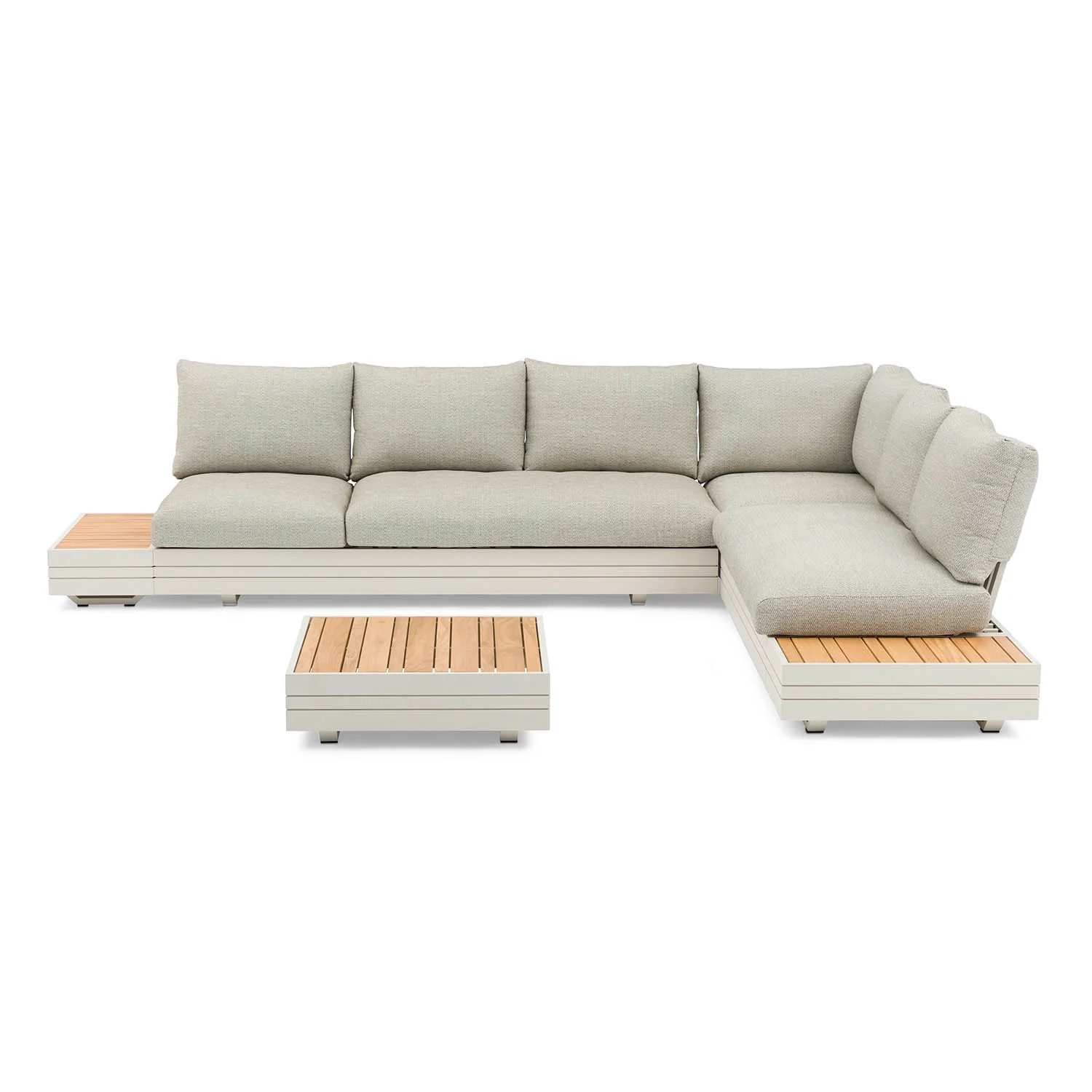 Hannover II 6 Seater Aluminium Outdoor Modular Lounge With Coffee Table - Image 5