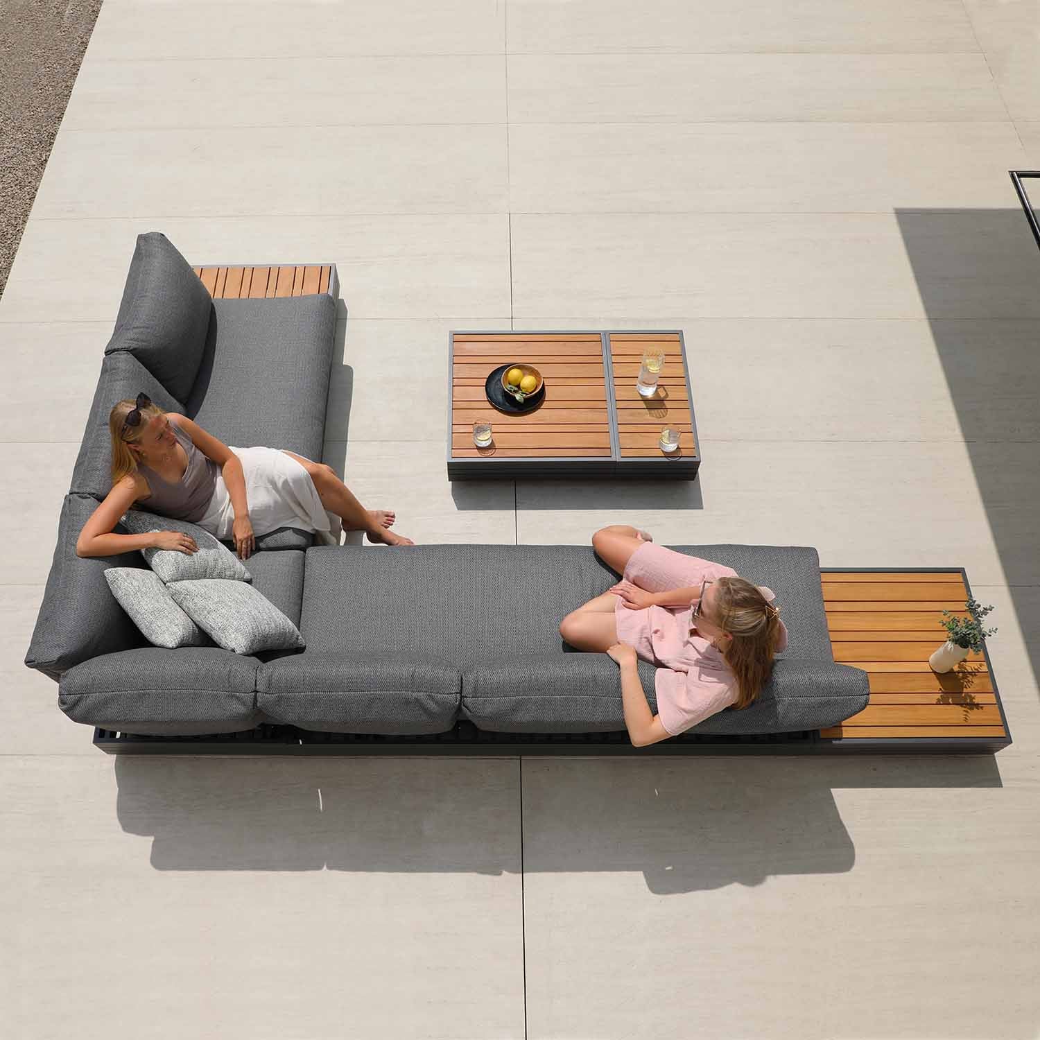Hannover II Aluminium Outdoor Corner Lounge - Image 5