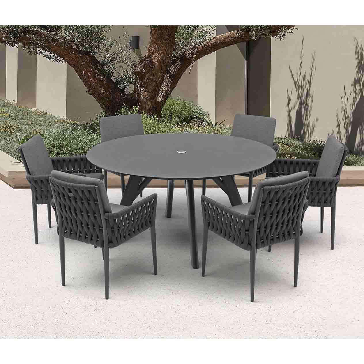 Iowa 150 cm Table Lawson Chair Outdoor Dining Setting - Image 2
