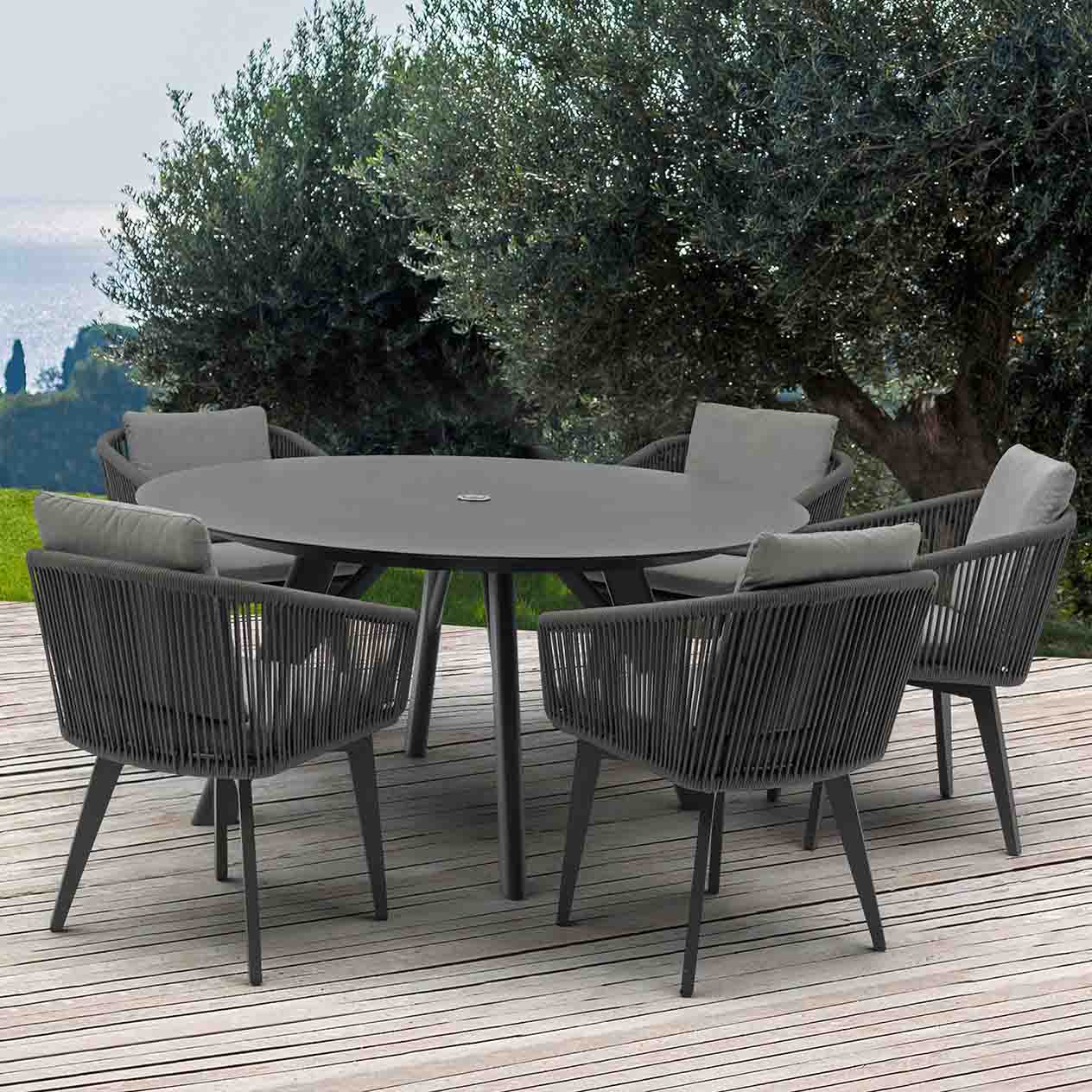 Iowa 150 cm Table Truro Chair Outdoor Dining Setting - Image 2