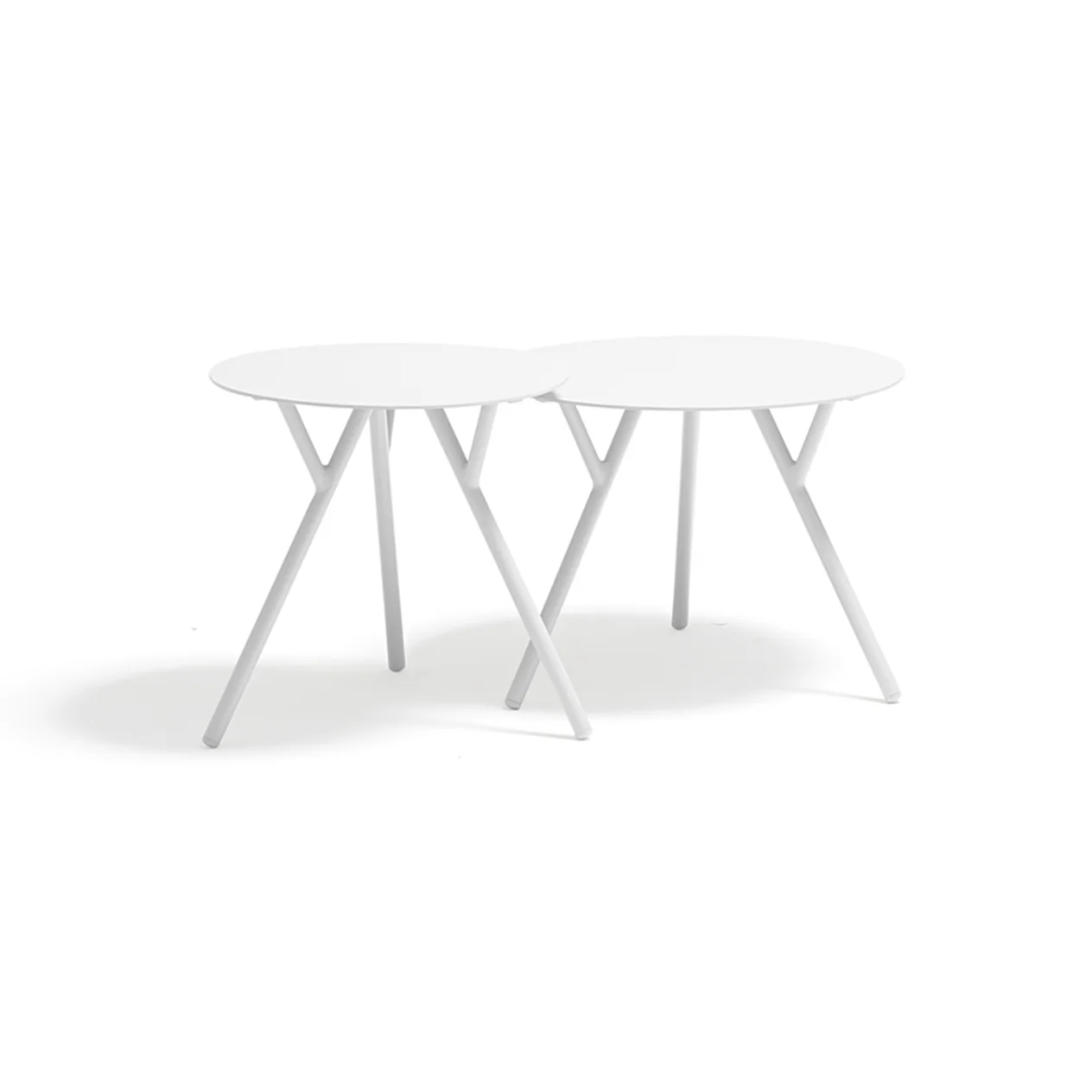 Iowa Outdoor Aluminium Round Side Table 2PC Setting - Image 4