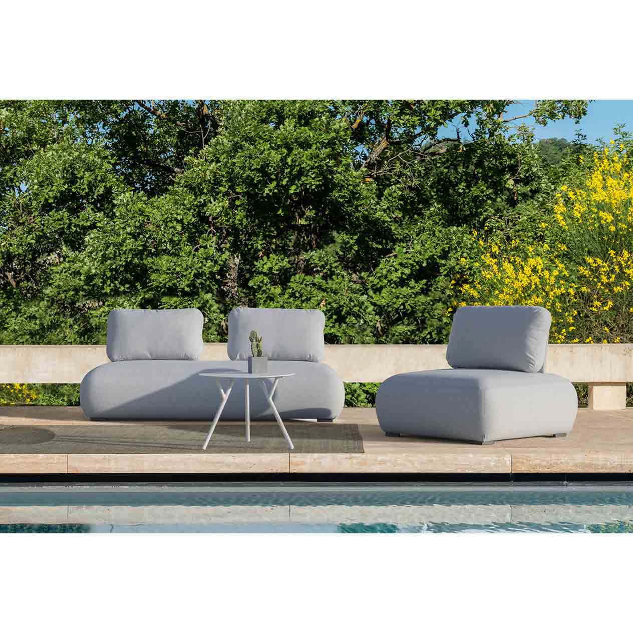 Iowa Outdoor Aluminium Round Side Table 2PC Setting - Image 6