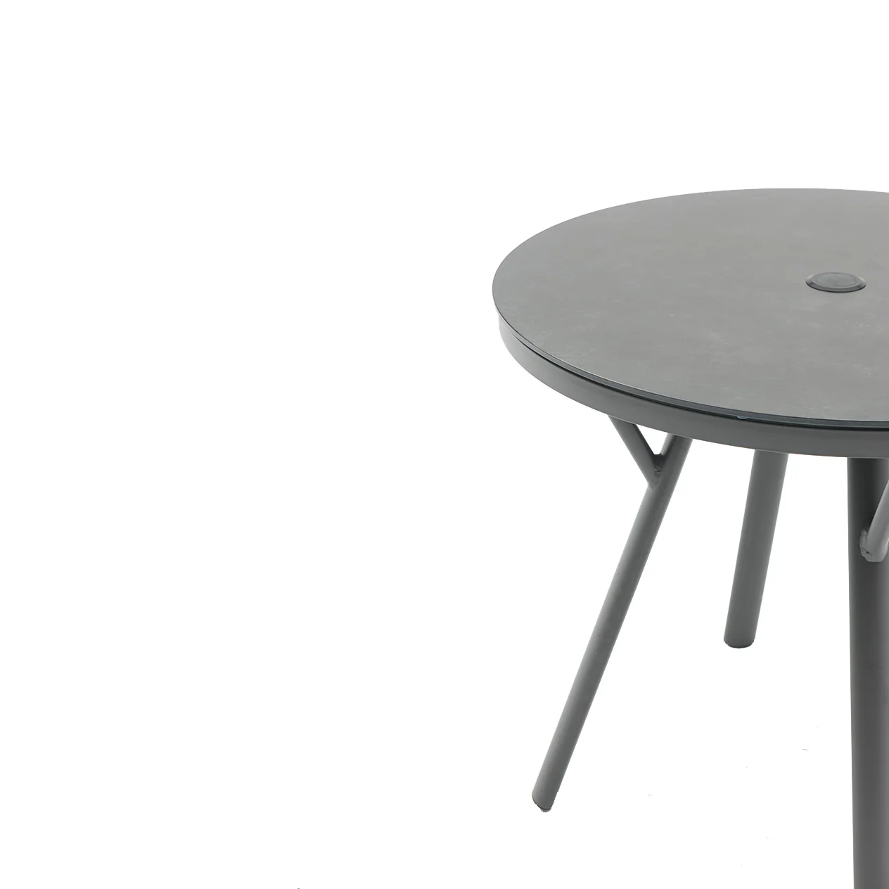 Iowa Outdoor Aluminium Round Dining Table with High-pressure Laminate Top - Image 5