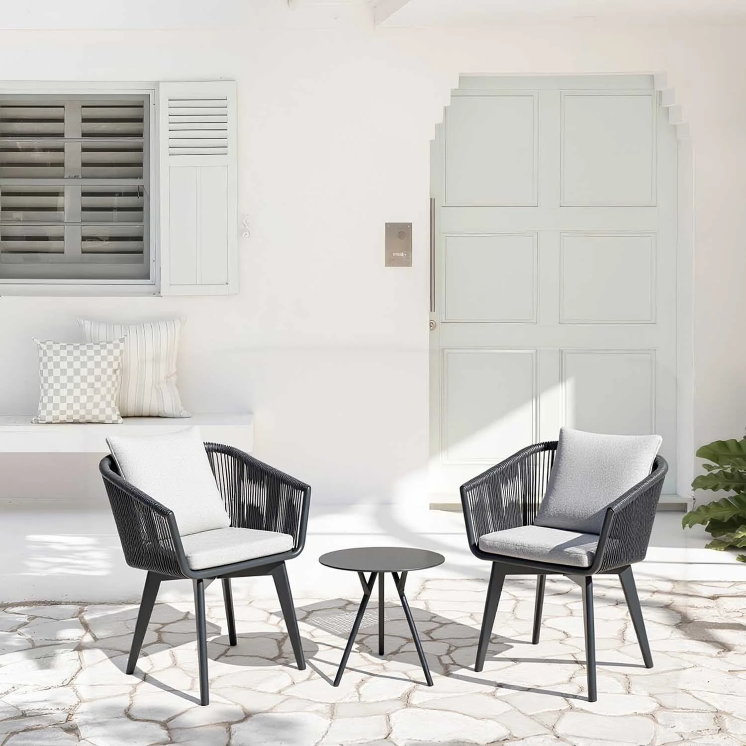 Iowa Table Truro Chair Outdoor Balcony Setting - Image 2