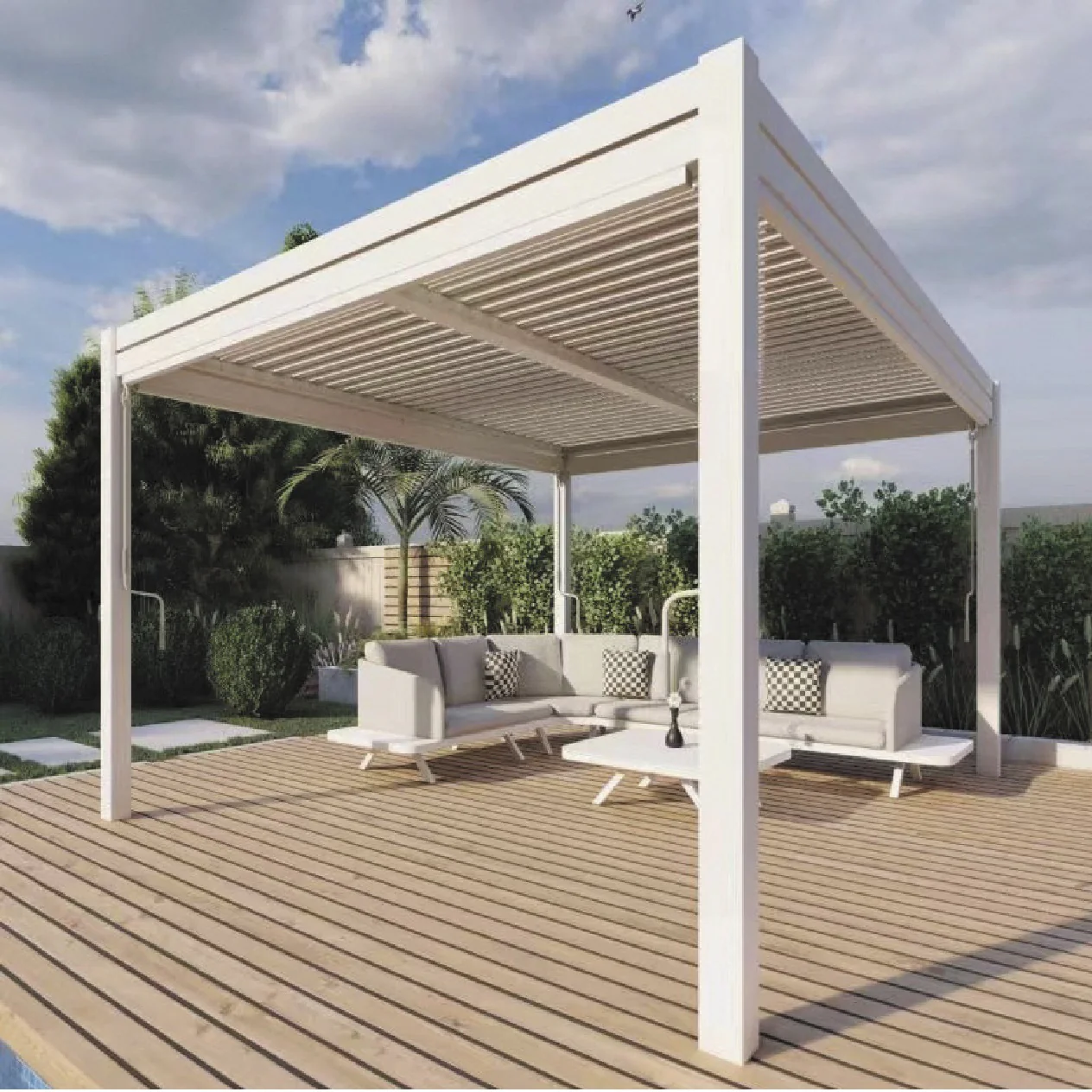 Kayden Outdoor Pergola Frame 400x300 cm - Image 3