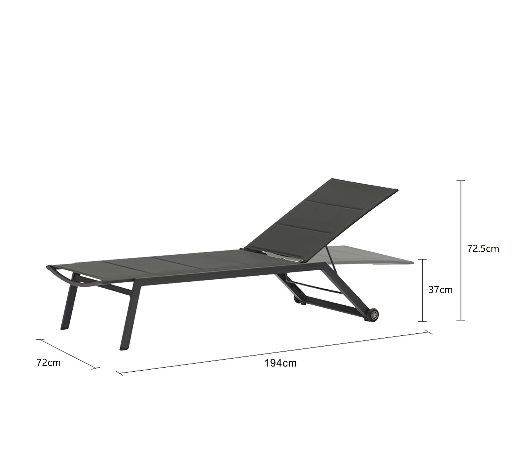 Kent Outdoor Aluminium Sun Lounger - Image 16