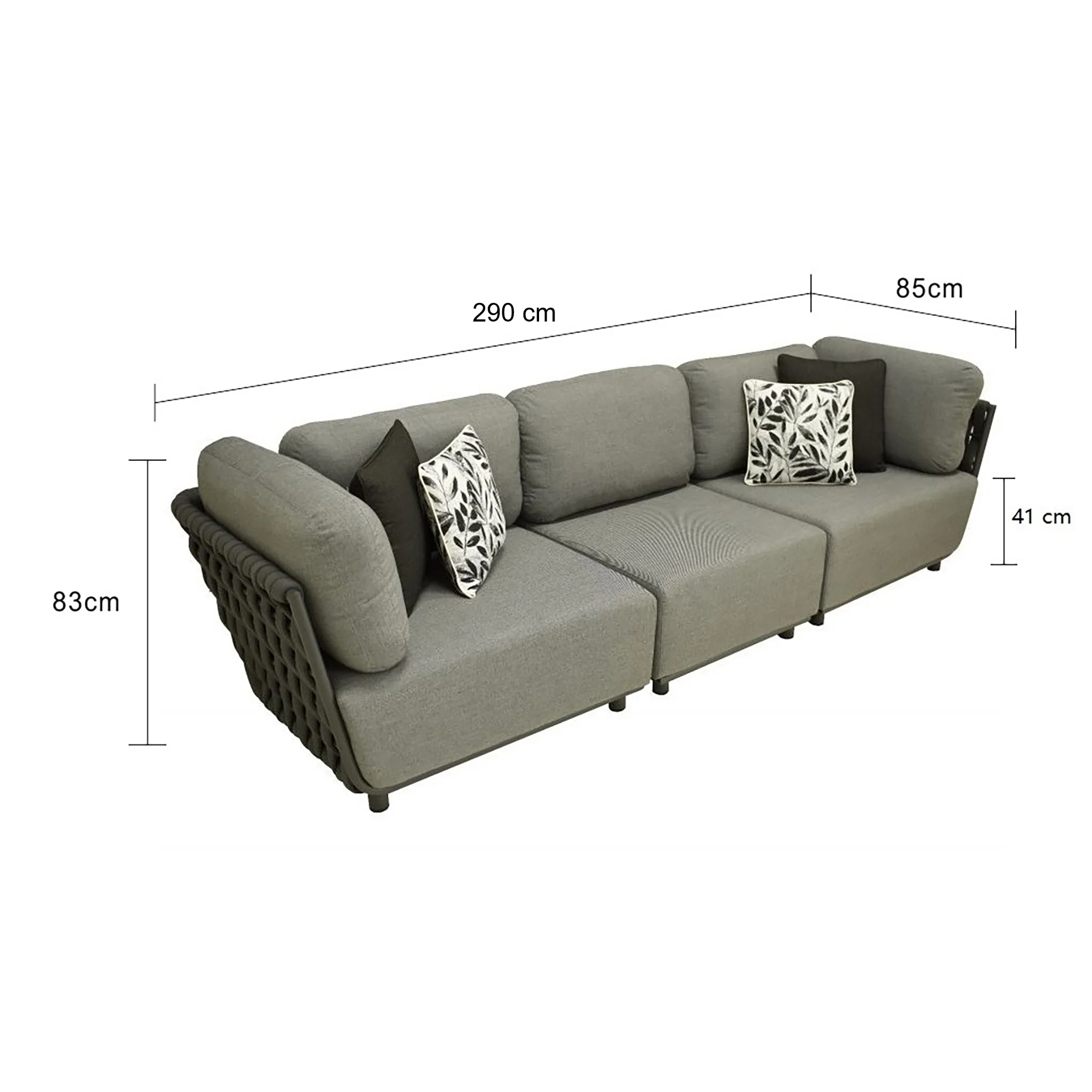 Lawson 3 Seater Outdoor Rope Lounge - Image 22