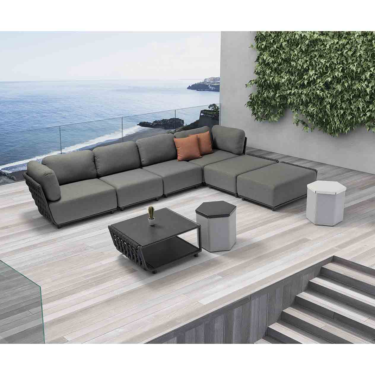 Lawson 4 Seater Outdoor Rope Modular Lounge - Image 13