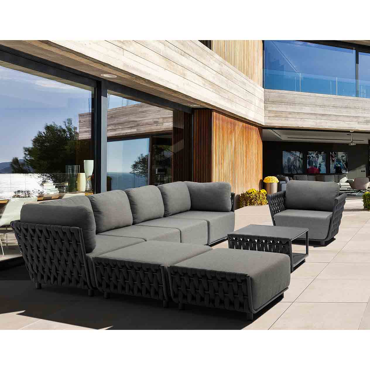 Lawson 4 Seater Outdoor Rope Modular Lounge - Image 14