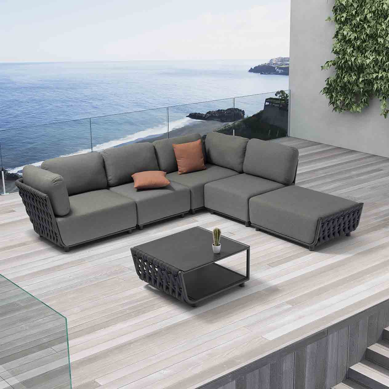 Lawson 4 Seater Outdoor Rope Modular Lounge - Image 17