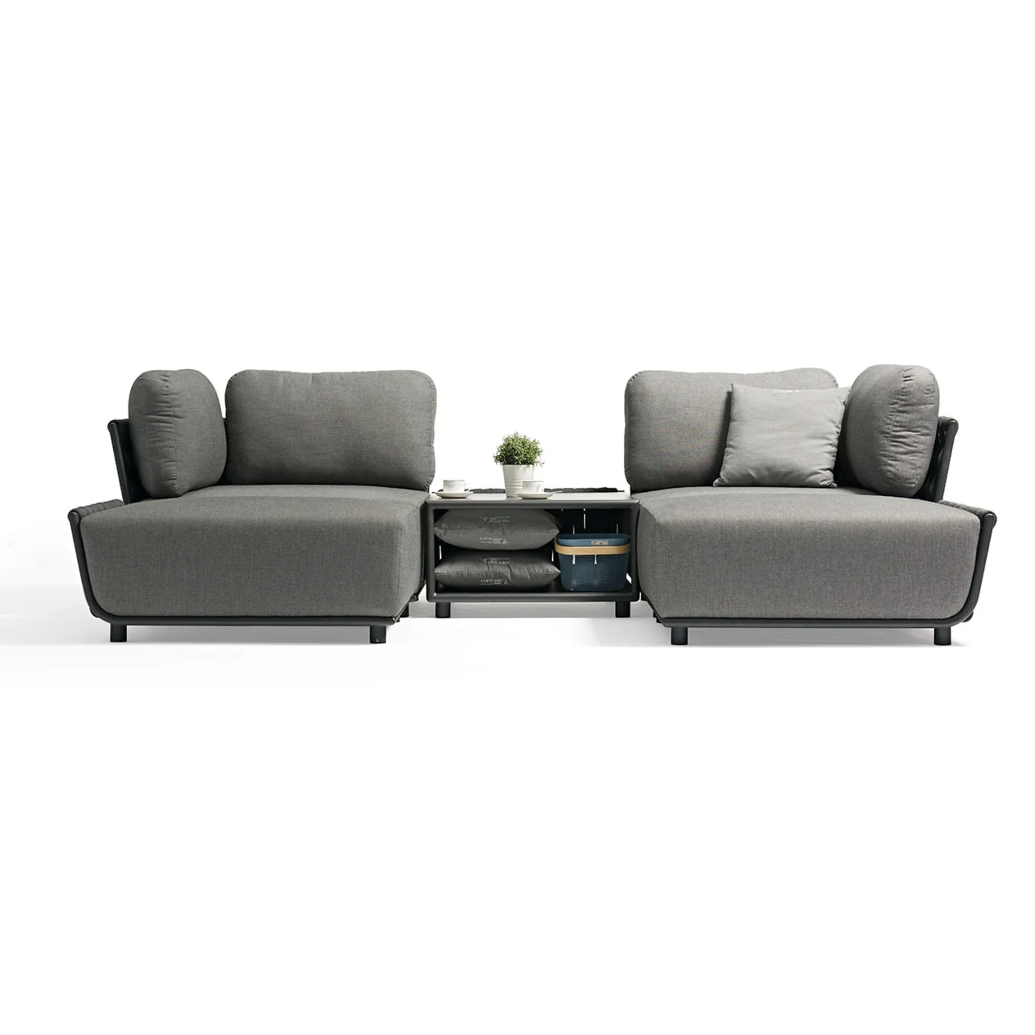 Lawson 4 Seater Outdoor Rope Modular Lounge Setting