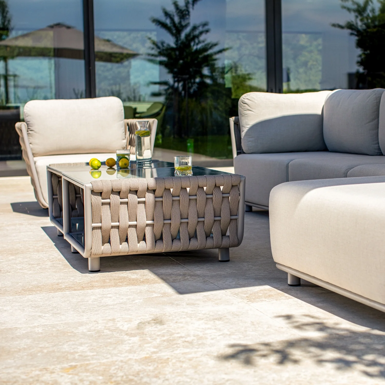 Lawson 6 Seater Outdoor Rope Modular Lounge Setting - Image 16