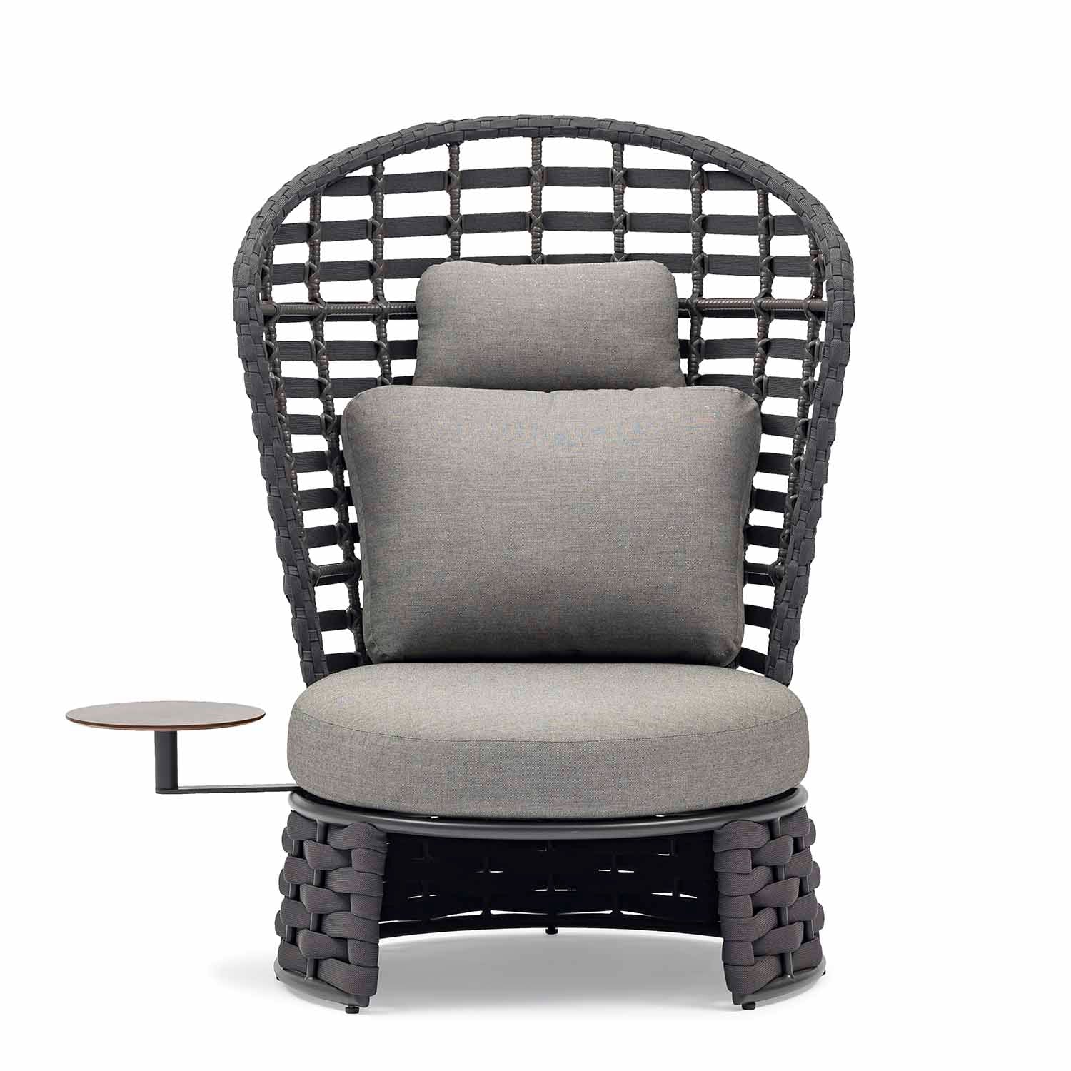 Lawson Rope Outdoor High-Back Leisure Chair with Round Side Table 30 cm - Image 2