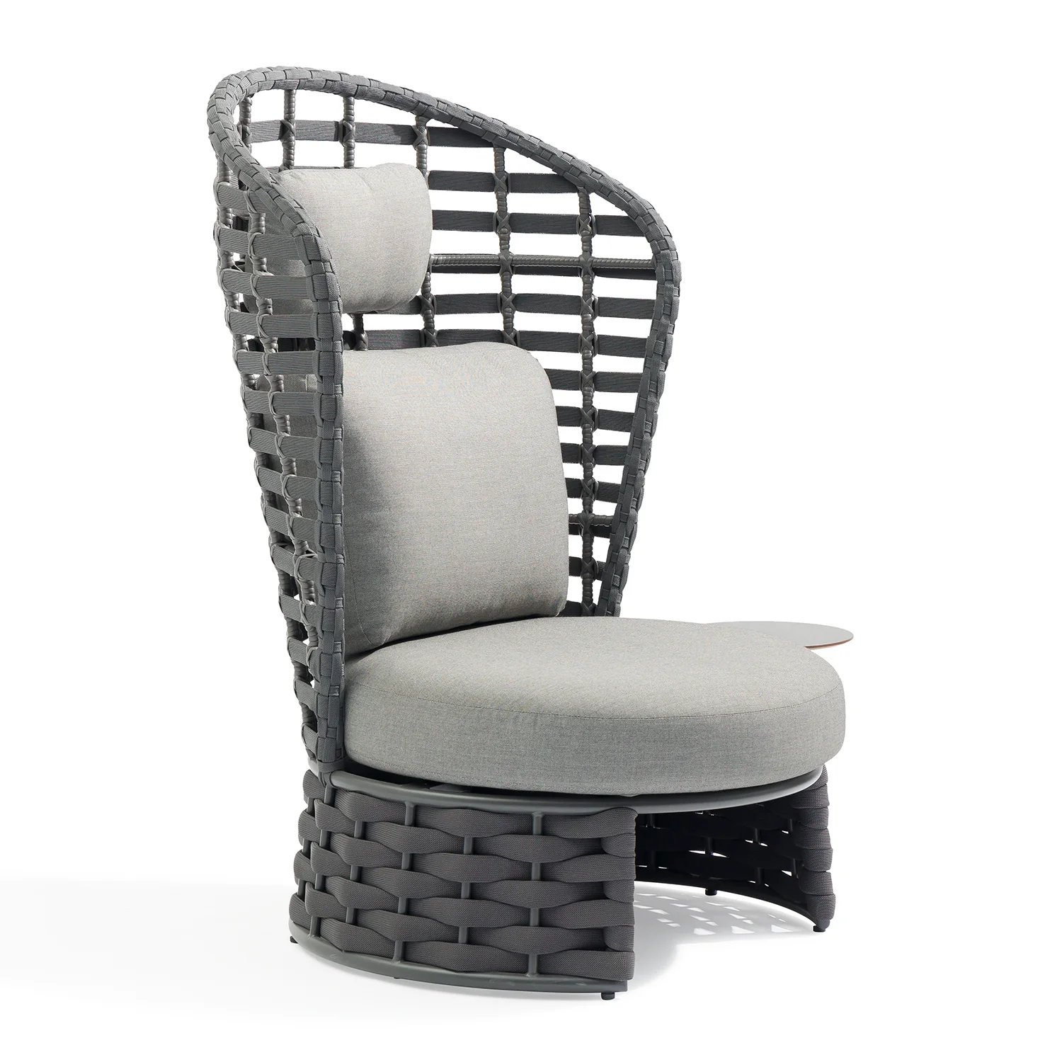 Lawson Rope Outdoor High-Back Leisure Chair with Round Side Table 30 cm - Image 3
