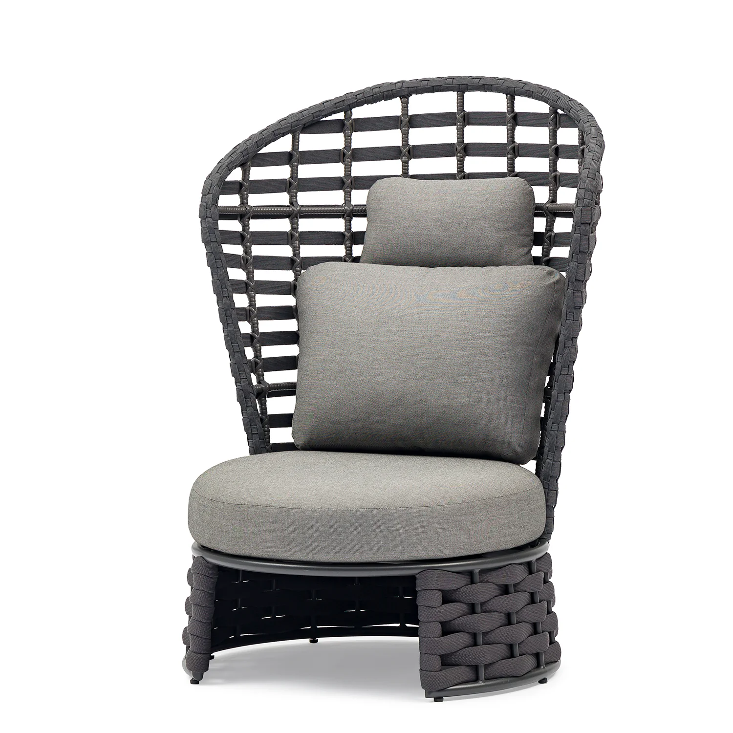Lawson Rope Outdoor High-Back Leisure Chair with Round Side Table 30 cm - Image 4