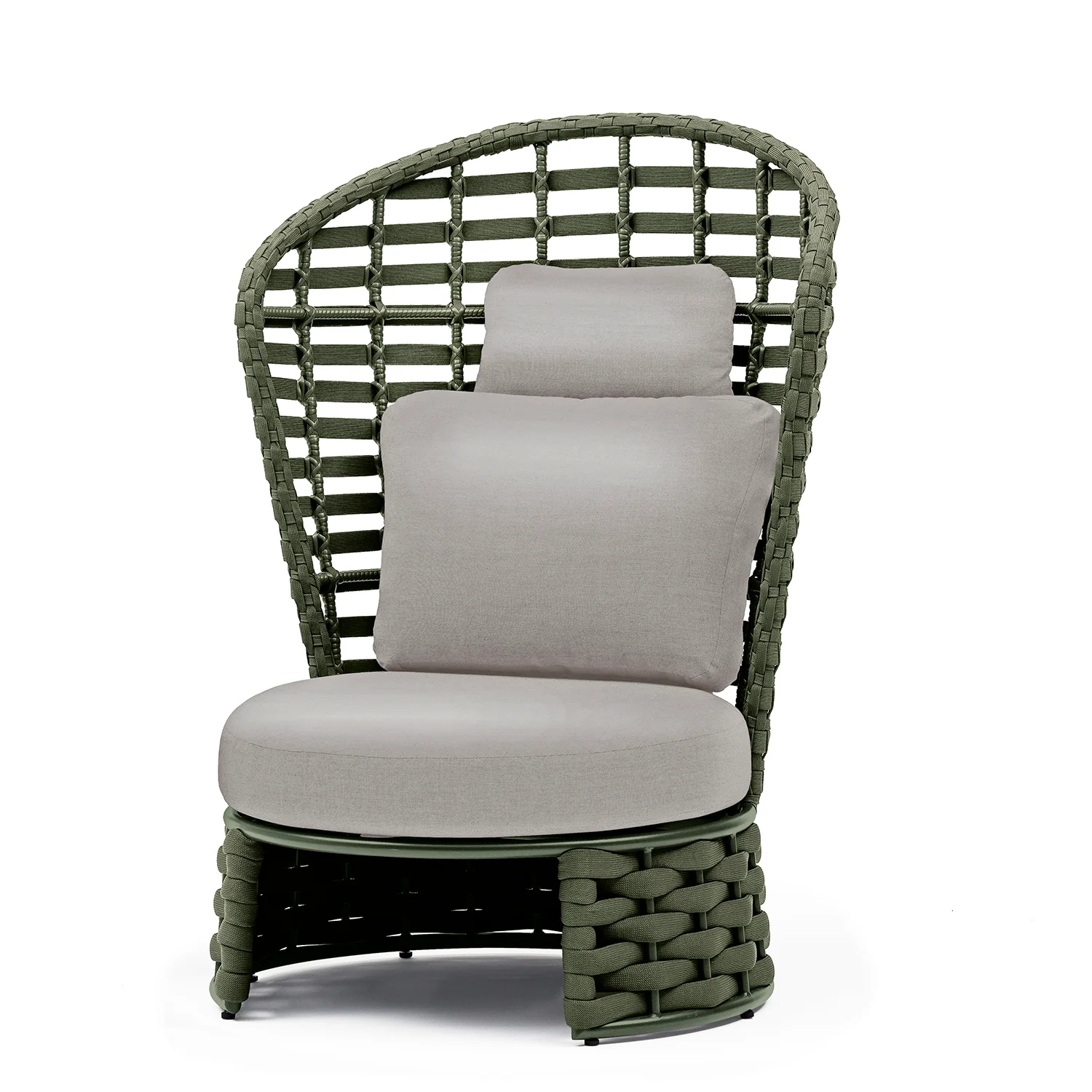 Lawson Rope Outdoor High-Back Leisure Chair with Round Side Table 30 cm - Image 5