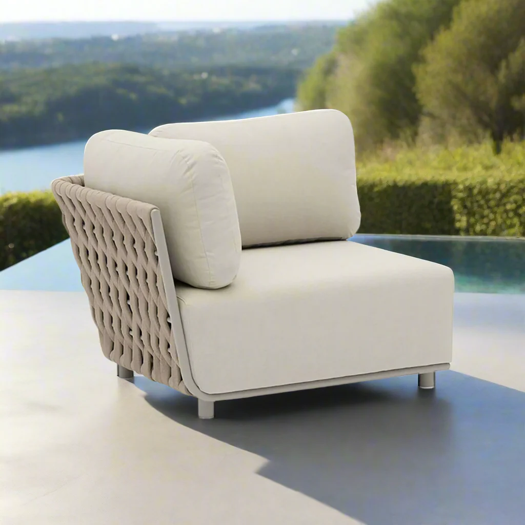 Lawson Outdoor Rope Corner Lounge With Right Arm - Image 8
