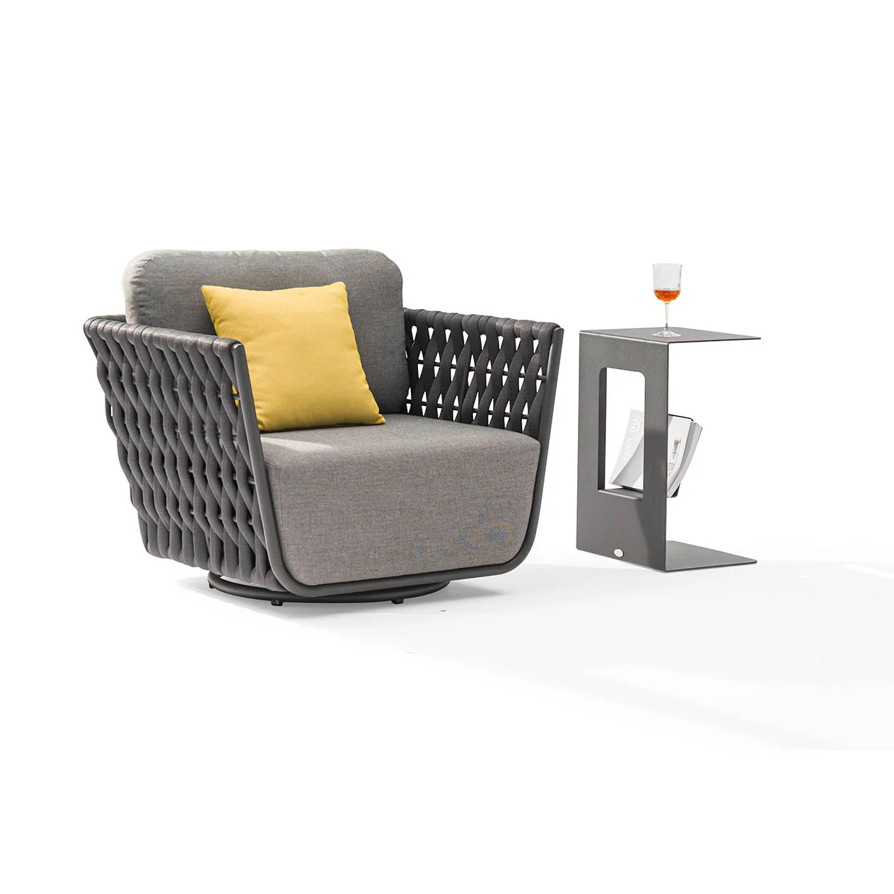 Lawson Outdoor Rope Swivel Chair - Image 16