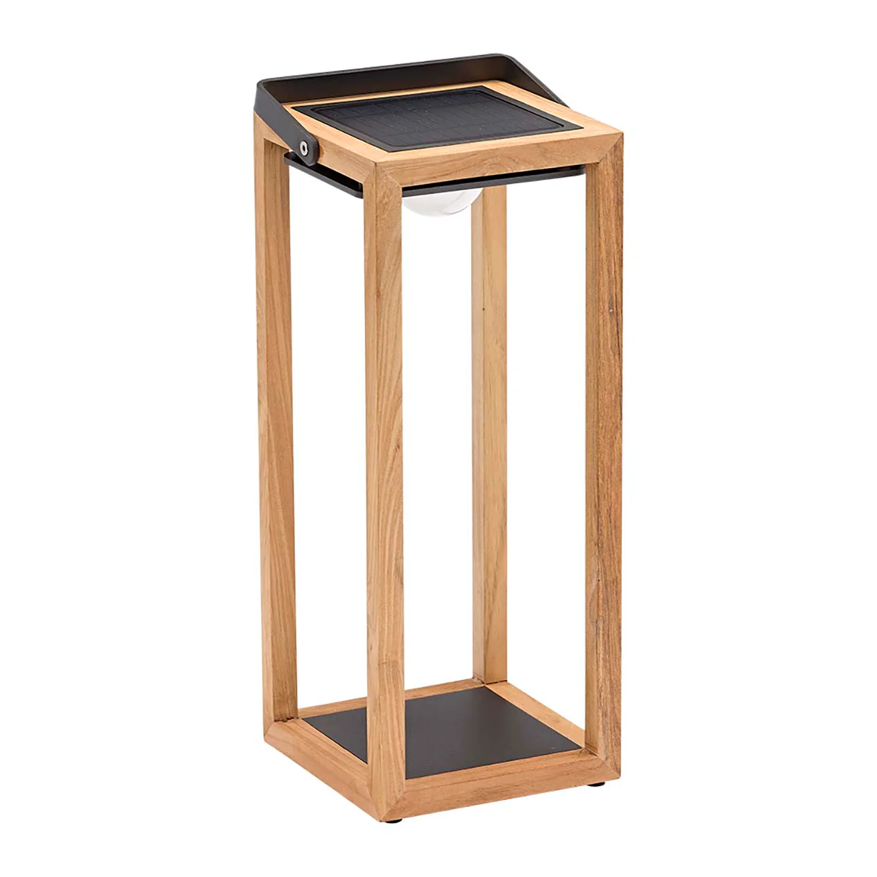 Lincoln Outdoor Teak Solar Lamp Large - Image 4