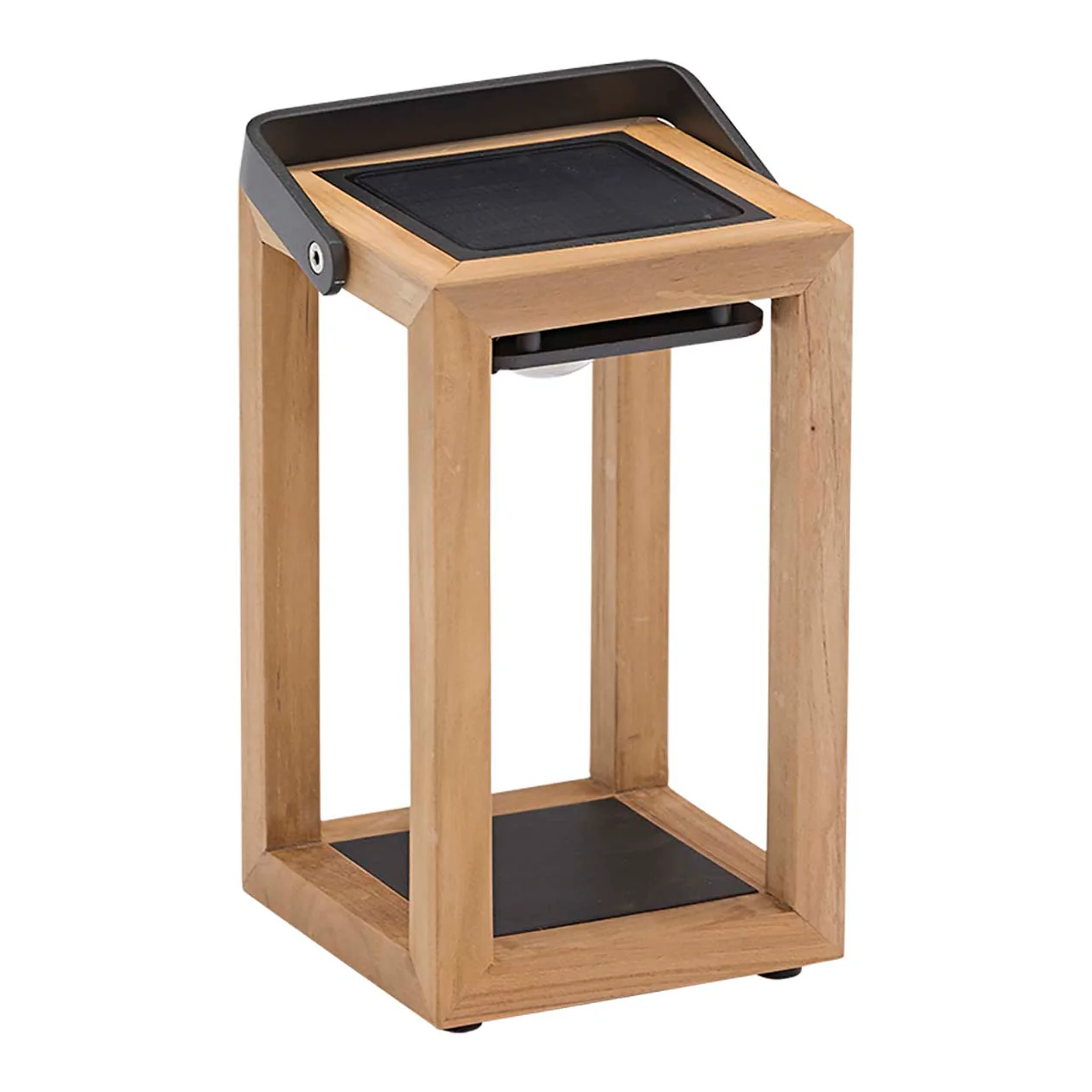 Lincoln Outdoor Teak Solar Lamp Small - Image 4